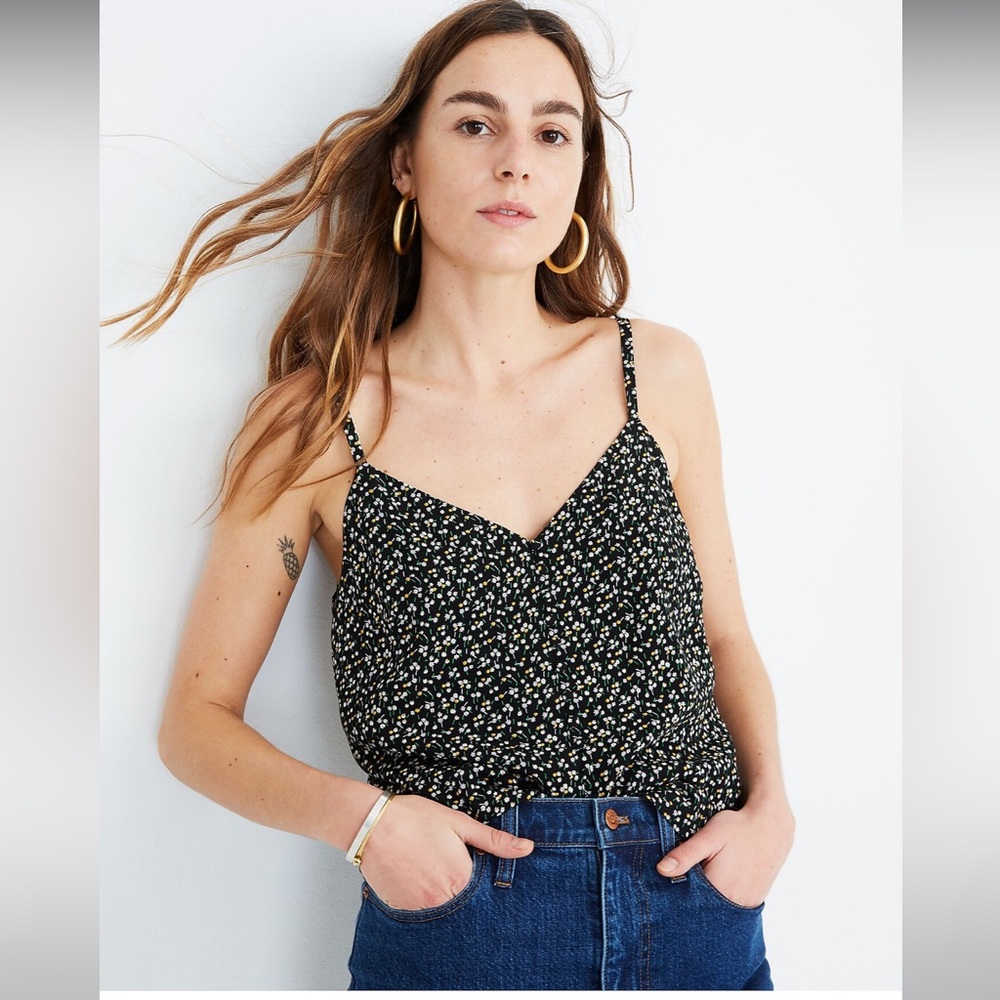 Madewell Button-Down Cami Top in Playground Posies